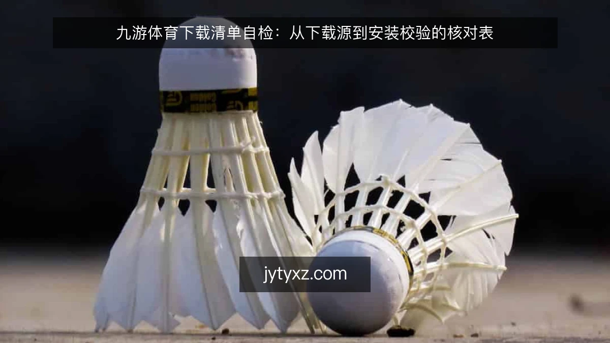 九游体育下载清单自检:从下载源到安装校验的核对表